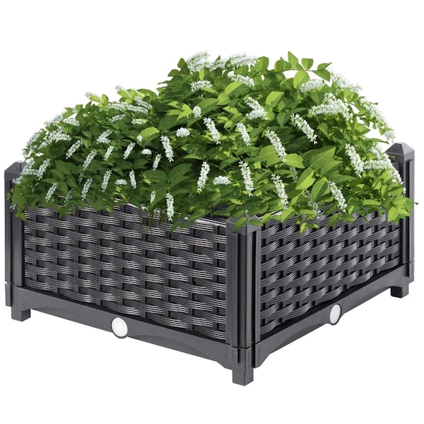 Invernaculo 9.25 x 15.75 x 15.75 in. Raised Garden Screwless Planter Bed Brown IN3177816 - main